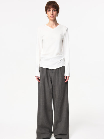 Northbutsouth Lightweight Bamboo Cotton V-Neck Relaxed Fit Tee