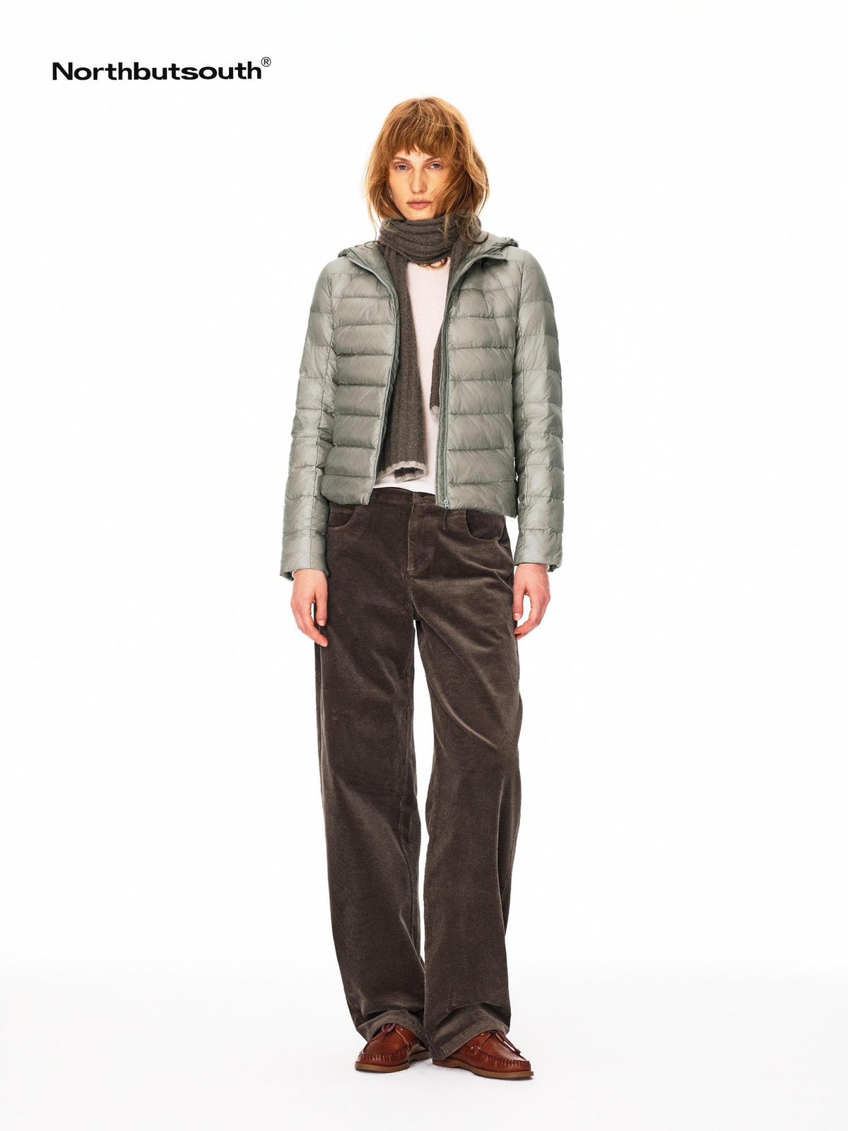 Northbutsouth Lightweight Hooded Quilted 95 White Goose Down Women&