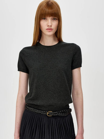 Lightweight Knit T-shirt In Multiple Colors