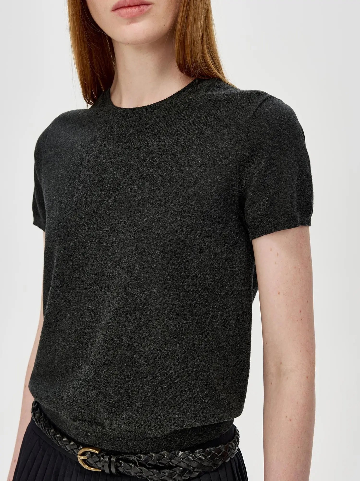 Lightweight Knit T-shirt In Multiple Colors