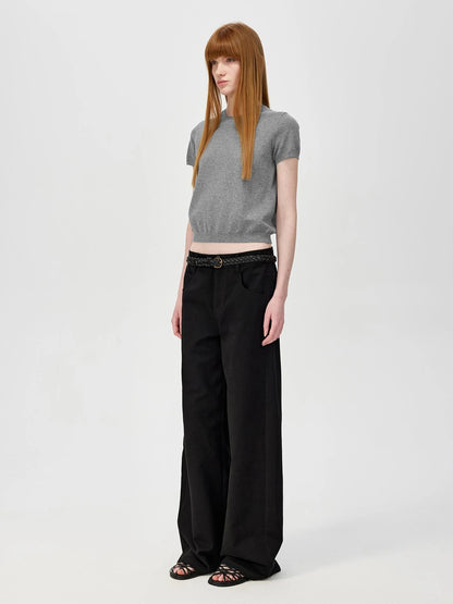 Lightweight Knit T-shirt In Multiple Colors