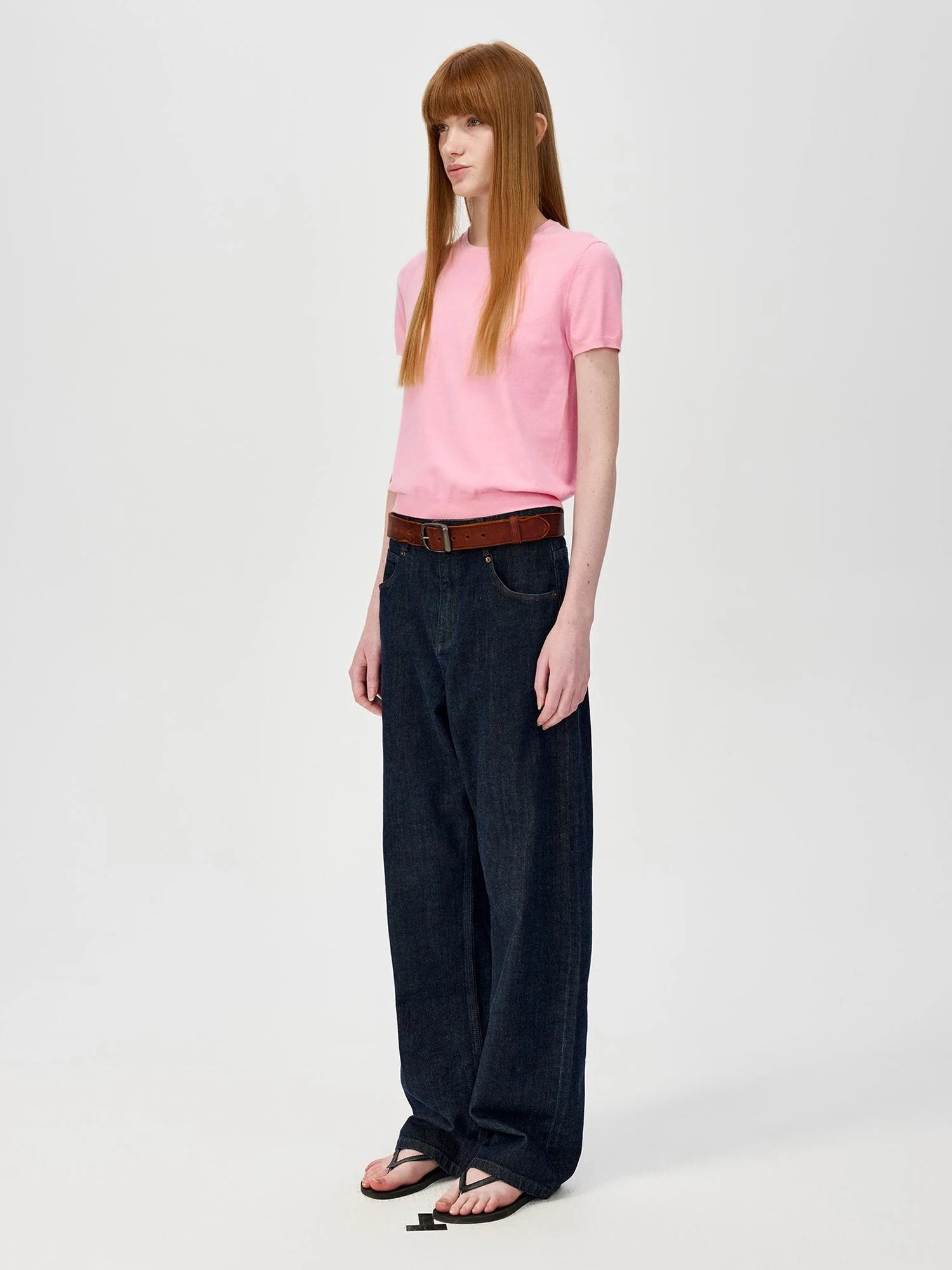 Lightweight Knit T-shirt In Multiple Colors