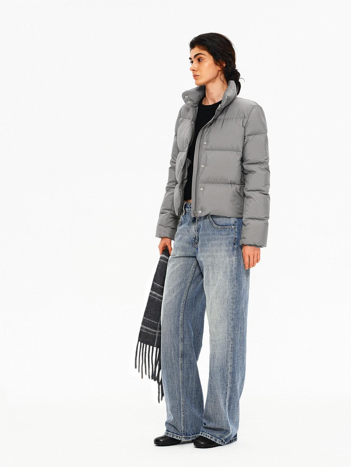 Northbutsouth Lightweight Quilted Stand Collar Women&