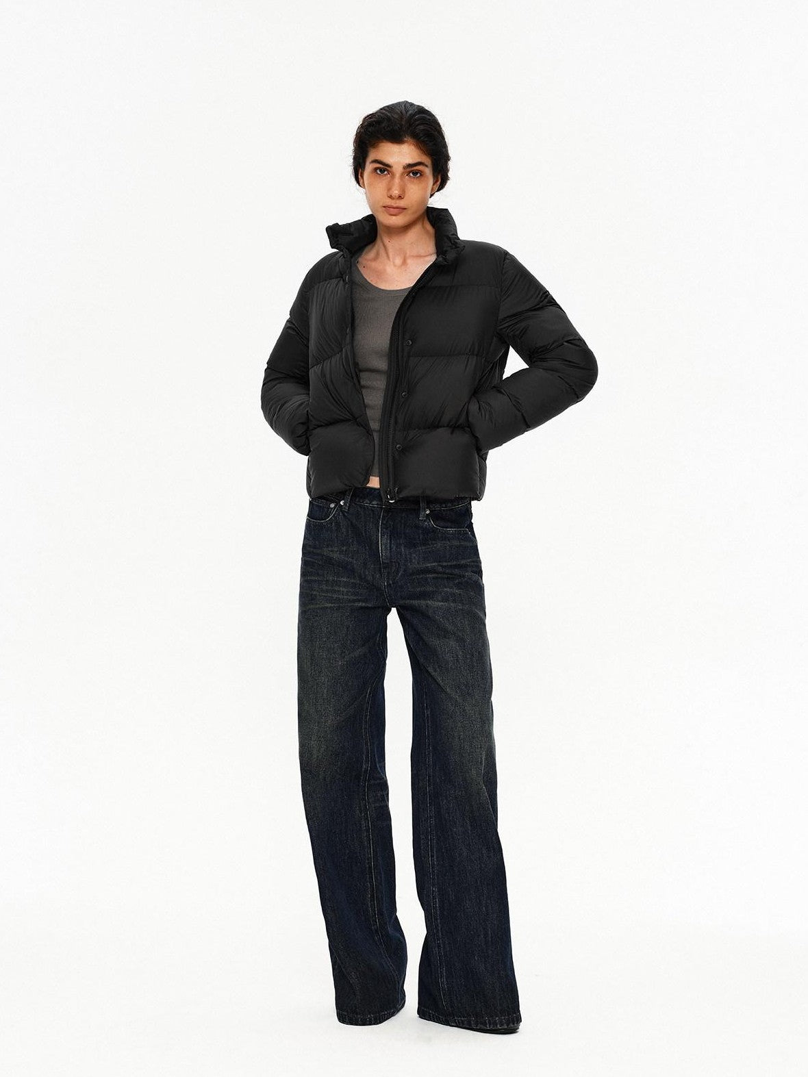 Northbutsouth Lightweight Quilted Stand Collar Women&