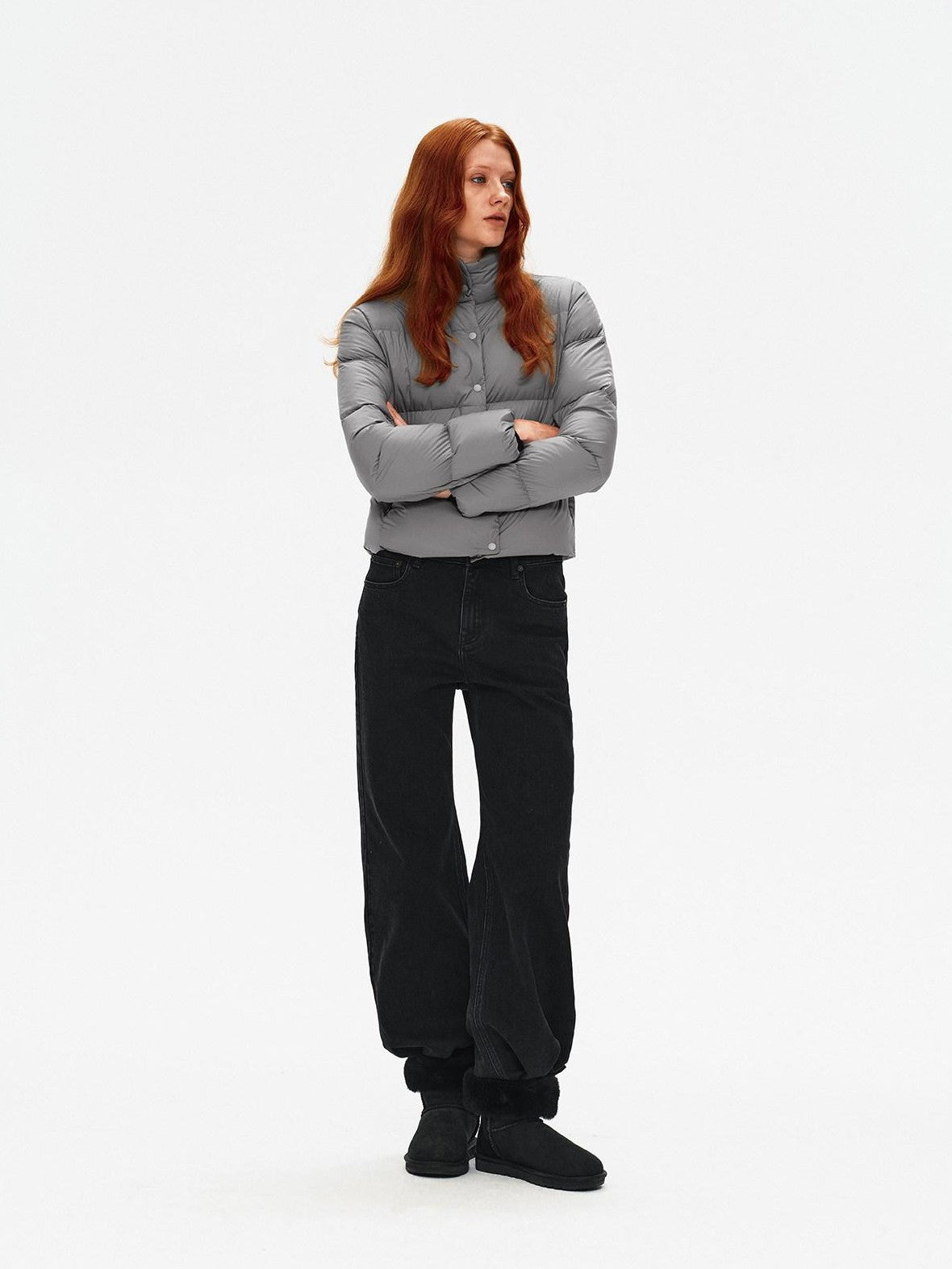 Northbutsouth Lightweight Quilted Stand Collar Women&