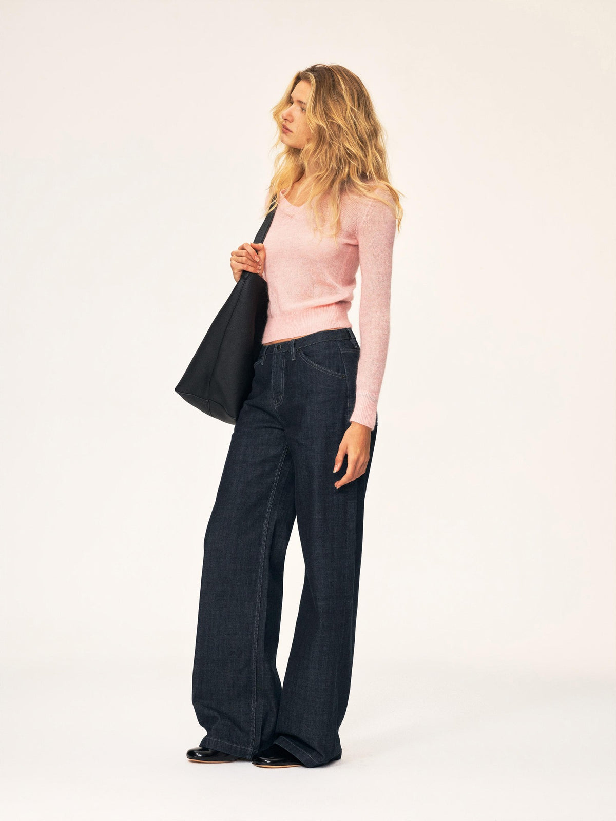 Northbutsouth Lightweight Ribbed Color Block V-neck Women&