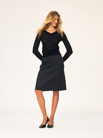 Northbutsouth Lightweight Ribbed Color Block V-neck Women&