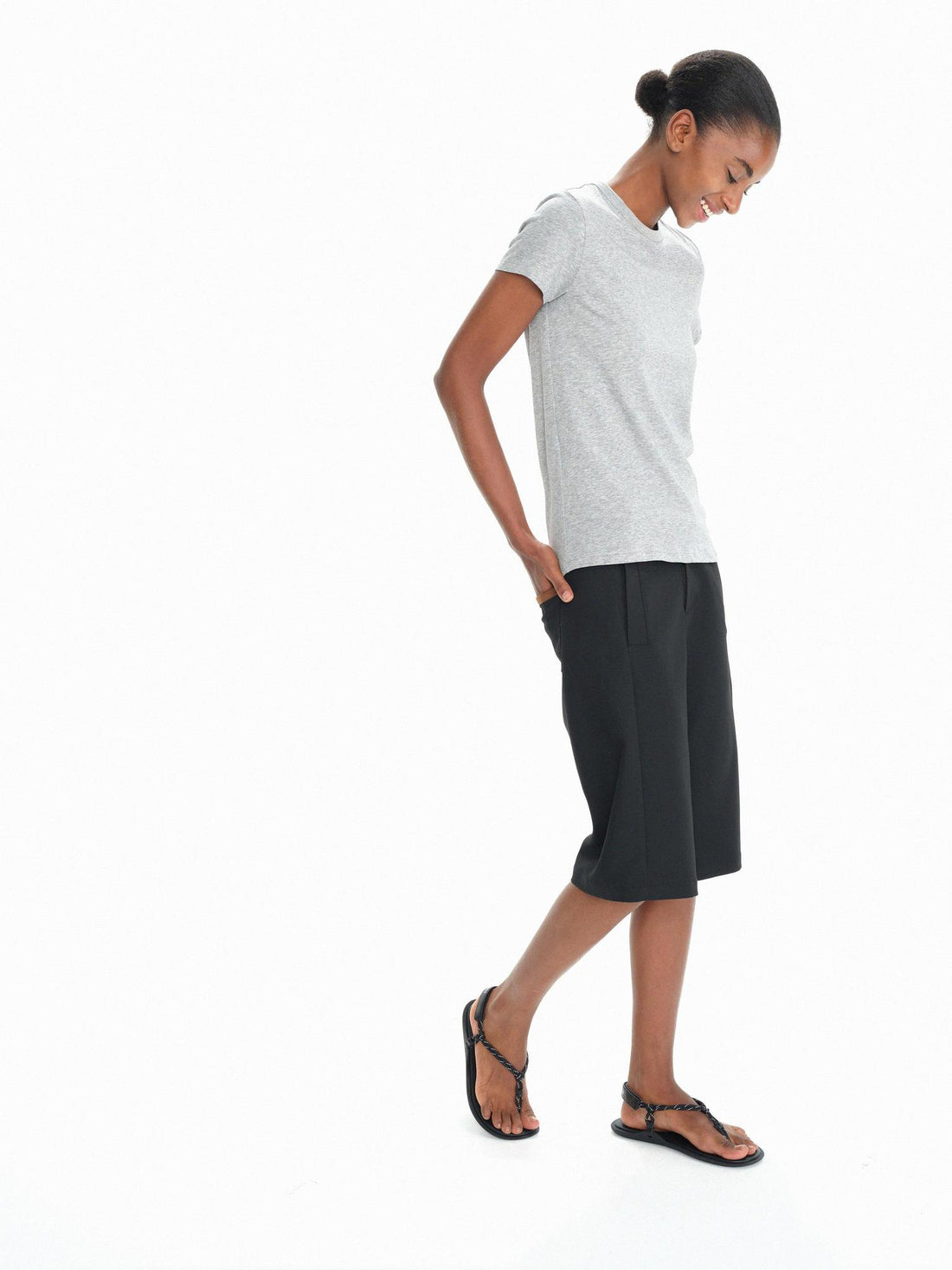 Northbutsouth Lightweight Ribbed Cotton Slim Fit T-shirt