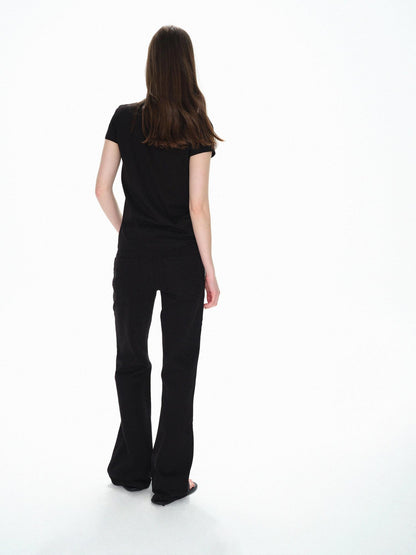 Northbutsouth Lightweight Ribbed Cotton Slim Fit T-shirt