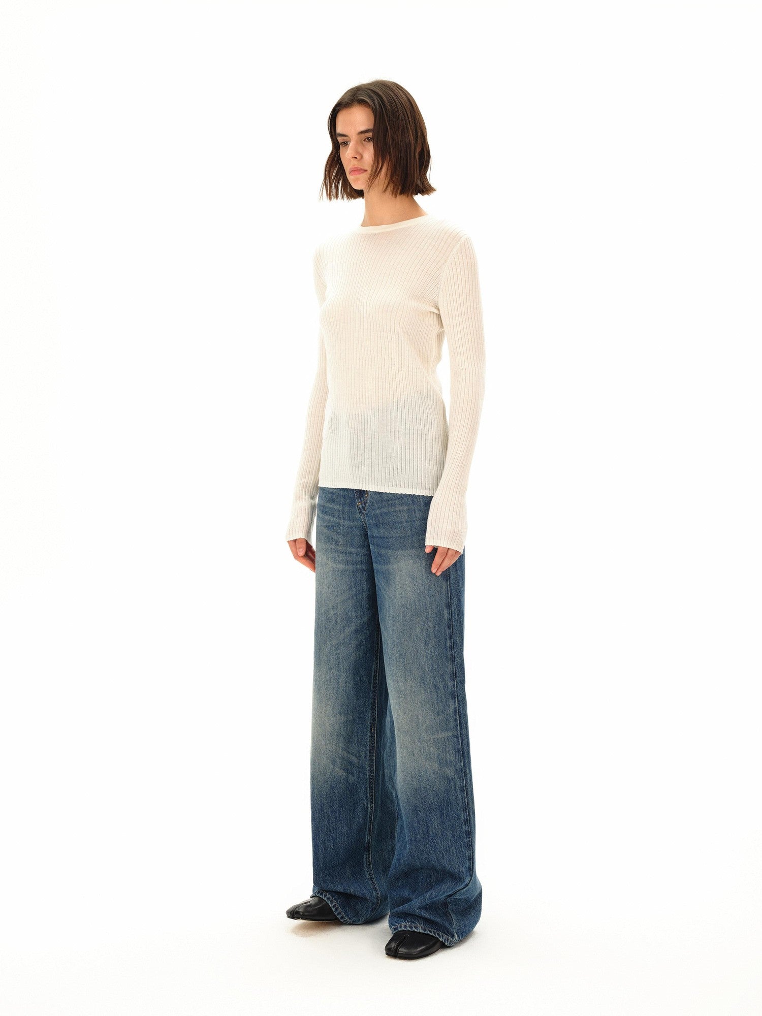 Northbutsouth Lightweight Ribbed Crew Neck Women&