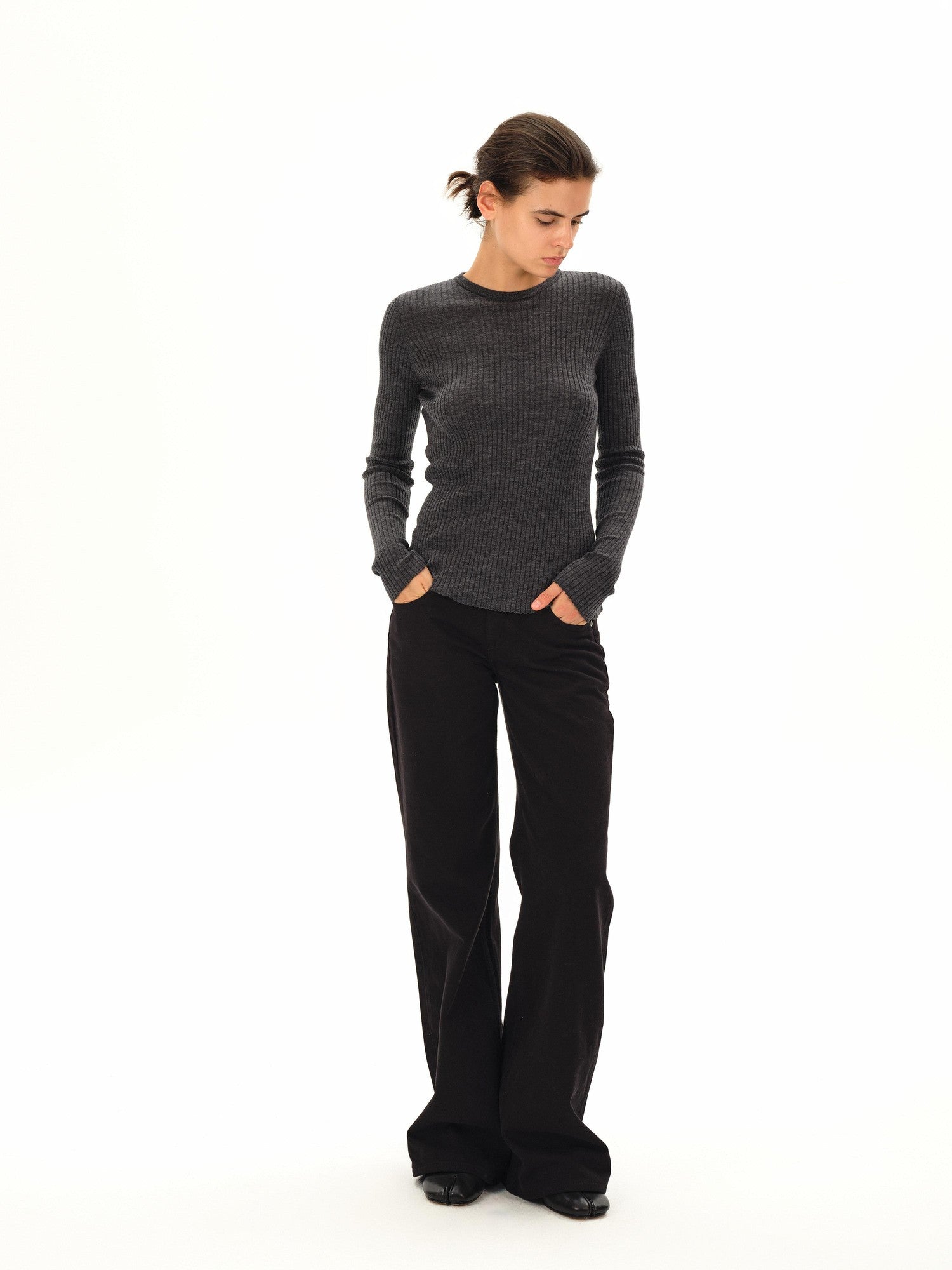 Northbutsouth Lightweight Ribbed Crew Neck Women&