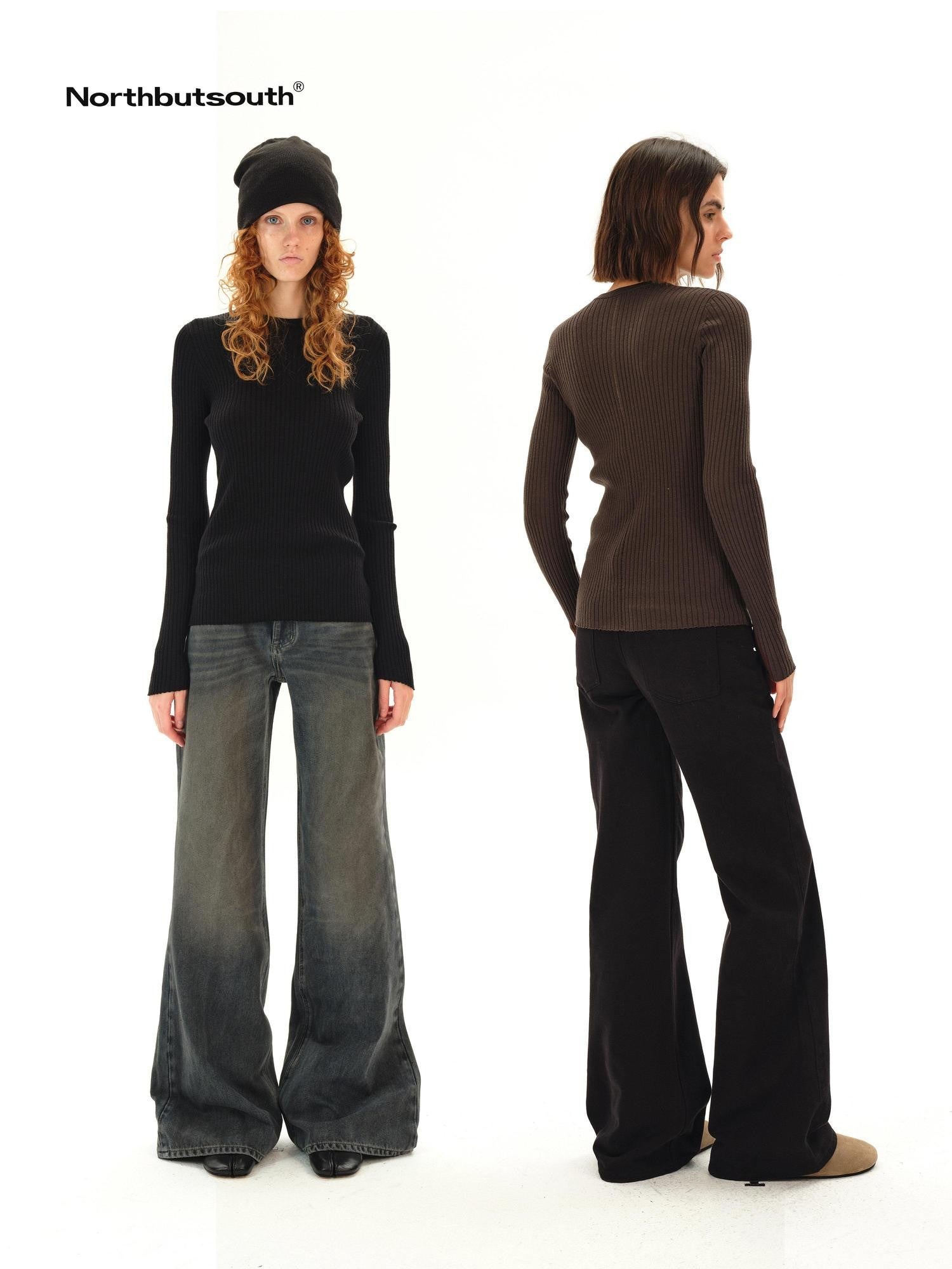 Northbutsouth Lightweight Ribbed Crew Neck Women&
