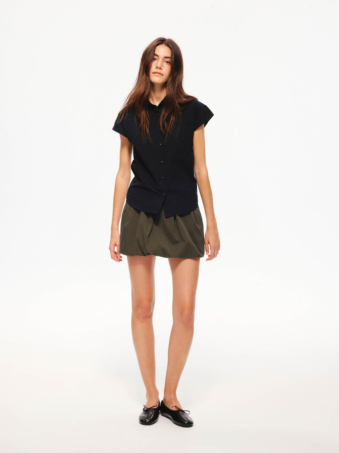 Northbutsouth Lightweight Ruched Balloon Hem Waistless Lined Women&
