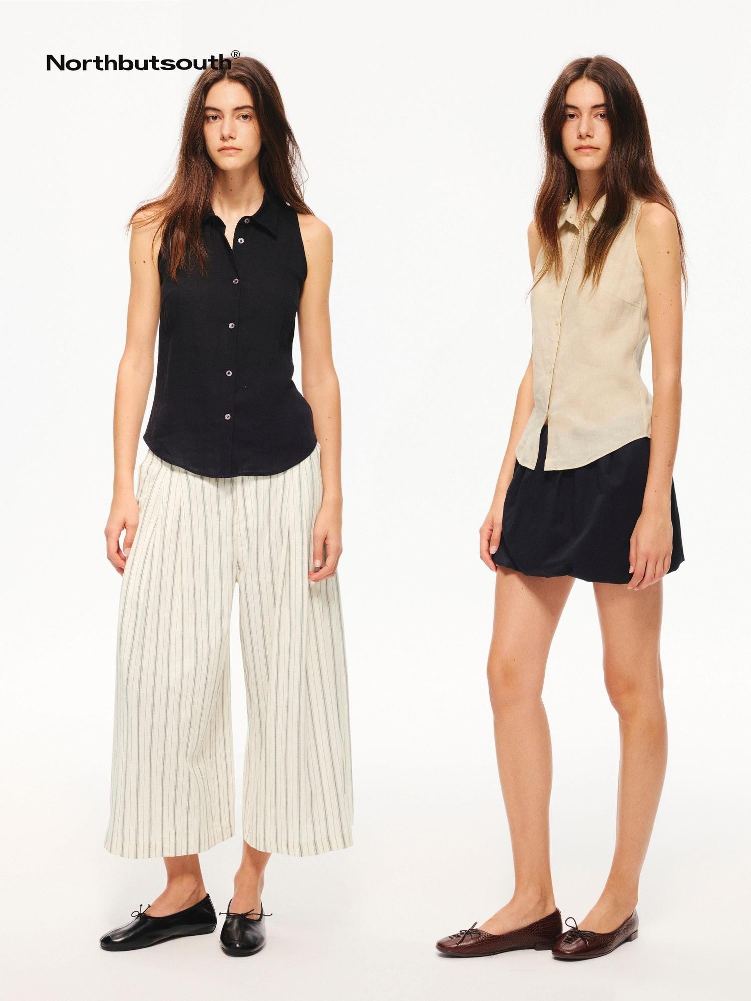 Northbutsouth Lightweight Single Button Off Shoulder Sleeveless Women&