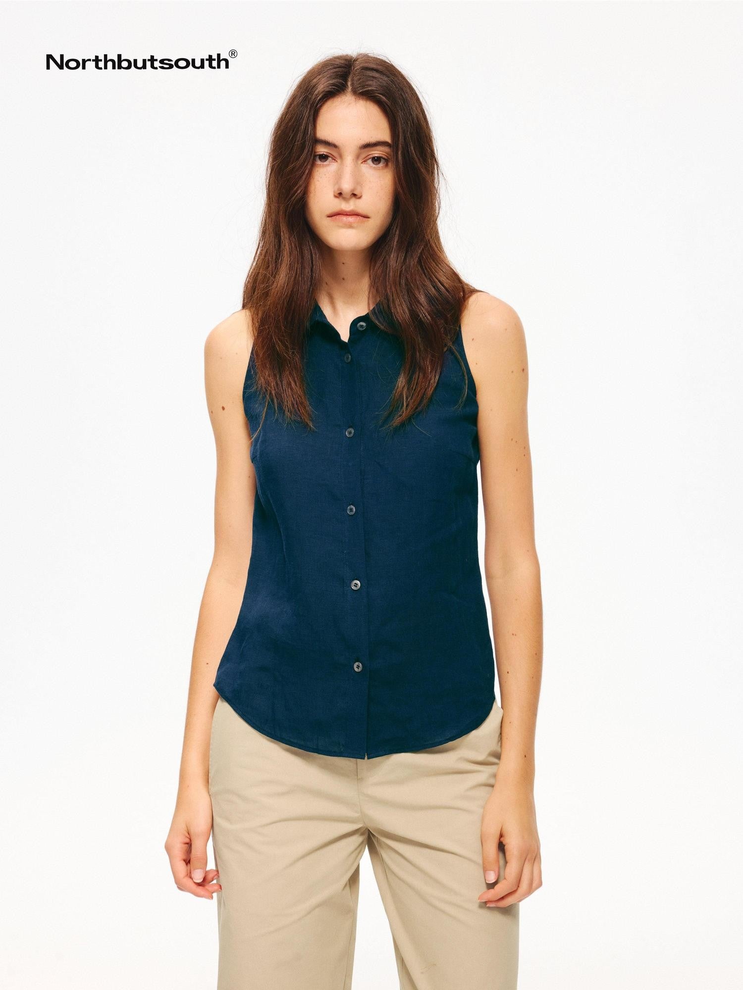 Northbutsouth Lightweight Single Button Off Shoulder Sleeveless Women&