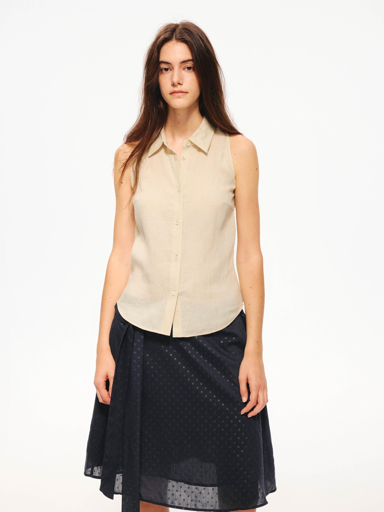 Northbutsouth Lightweight Single Button Off Shoulder Sleeveless Women&