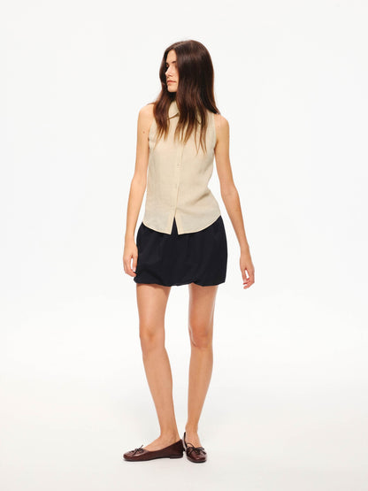 Northbutsouth Lightweight Single Button Off Shoulder Sleeveless Women&