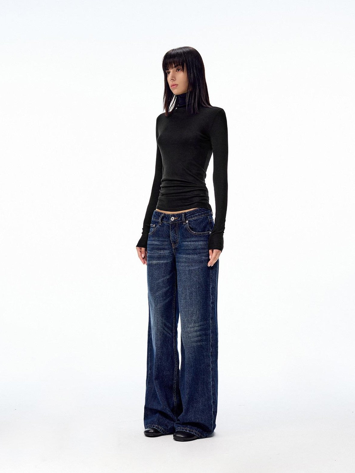 Northbutsouth Lightweight Slim High Neck Pullover Women&