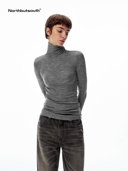 Northbutsouth Lightweight Slim High Neck Pullover Women&