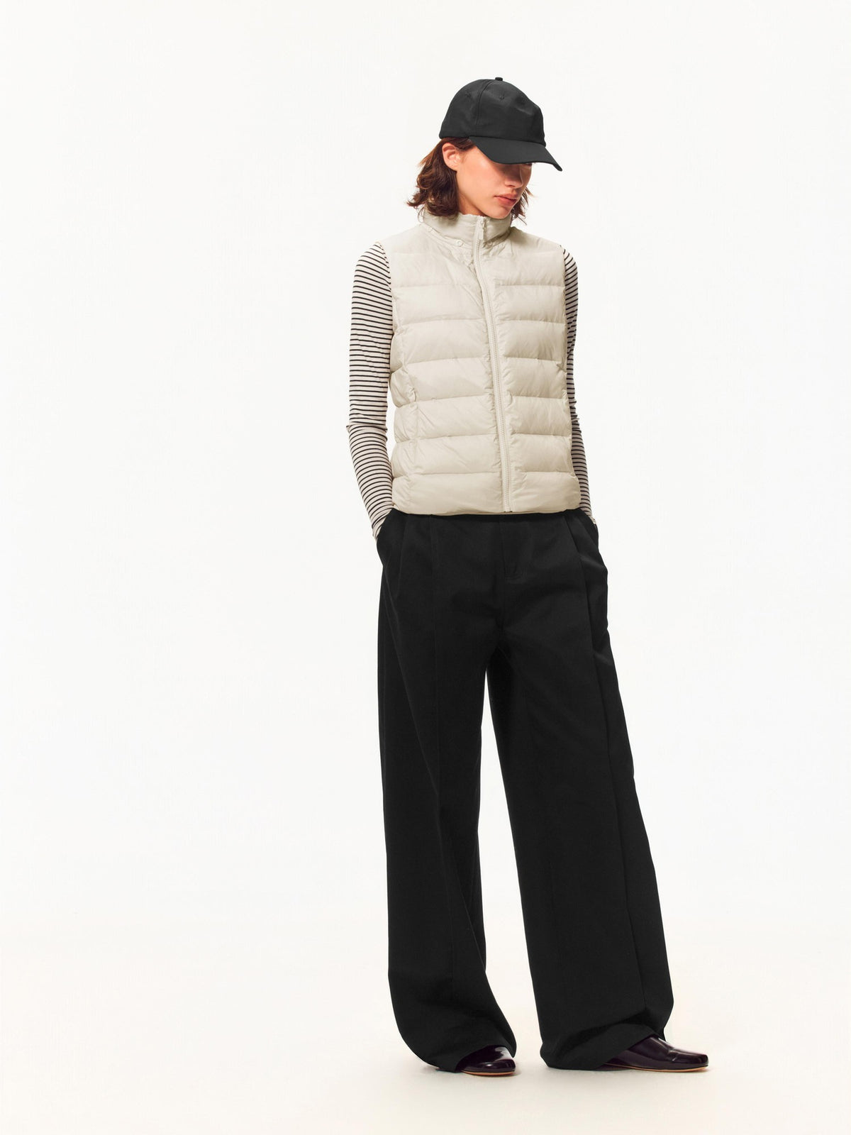 Northbutsouth Lightweight Stand Collar Detachable Hood 90 White Duck Down Women&