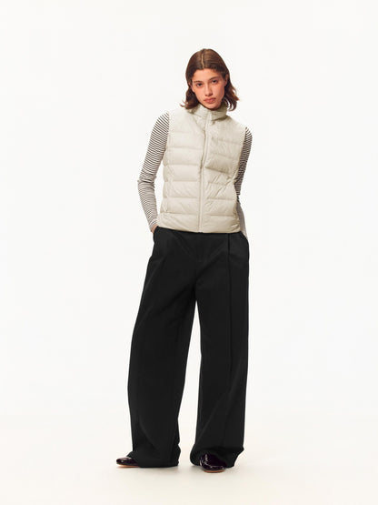 Northbutsouth Lightweight Stand Collar Detachable Hood 90 White Duck Down Women&