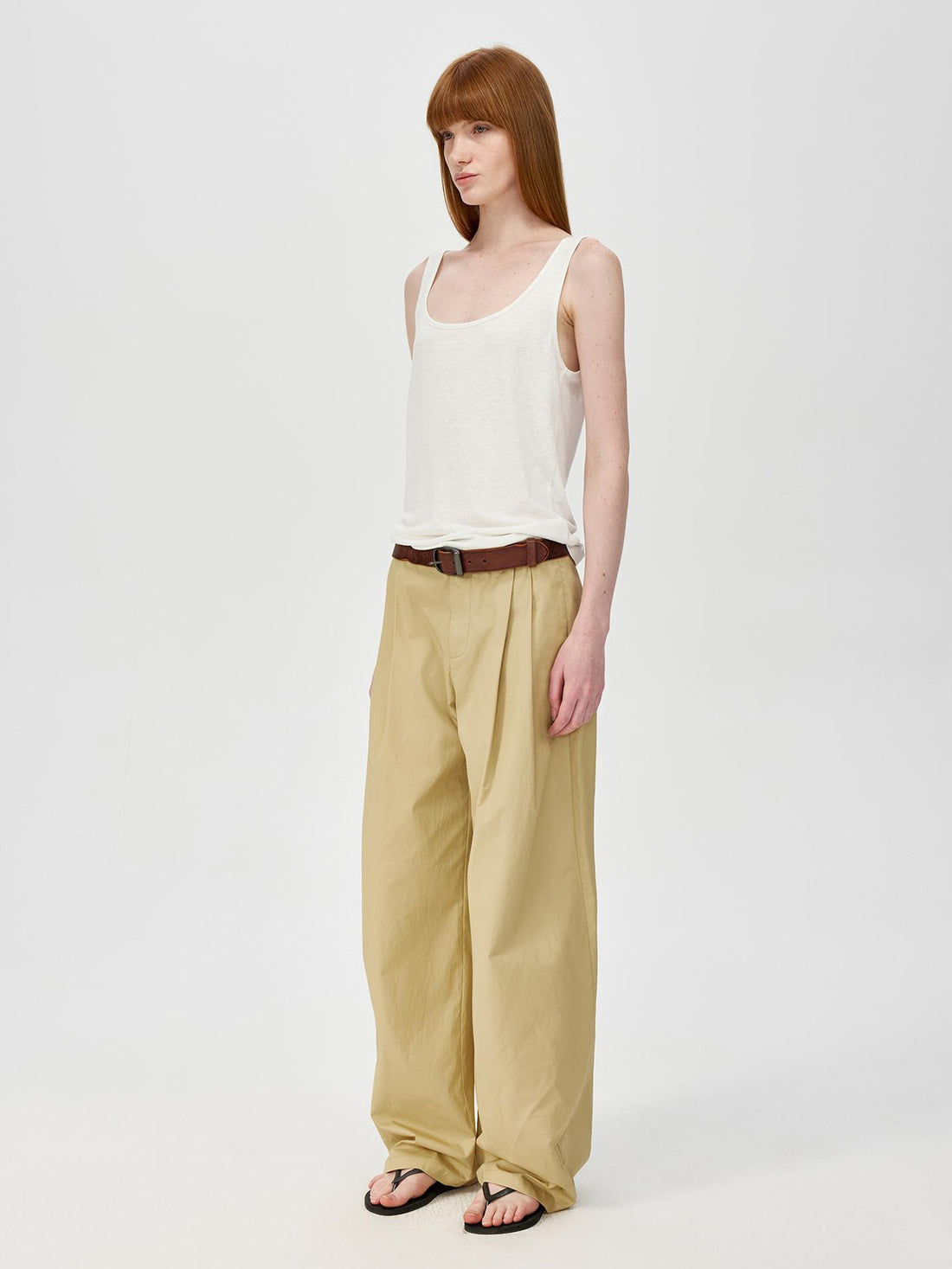 Northbutsouth Lightweight U Neck Linen Blend Relaxed Holiday Vest