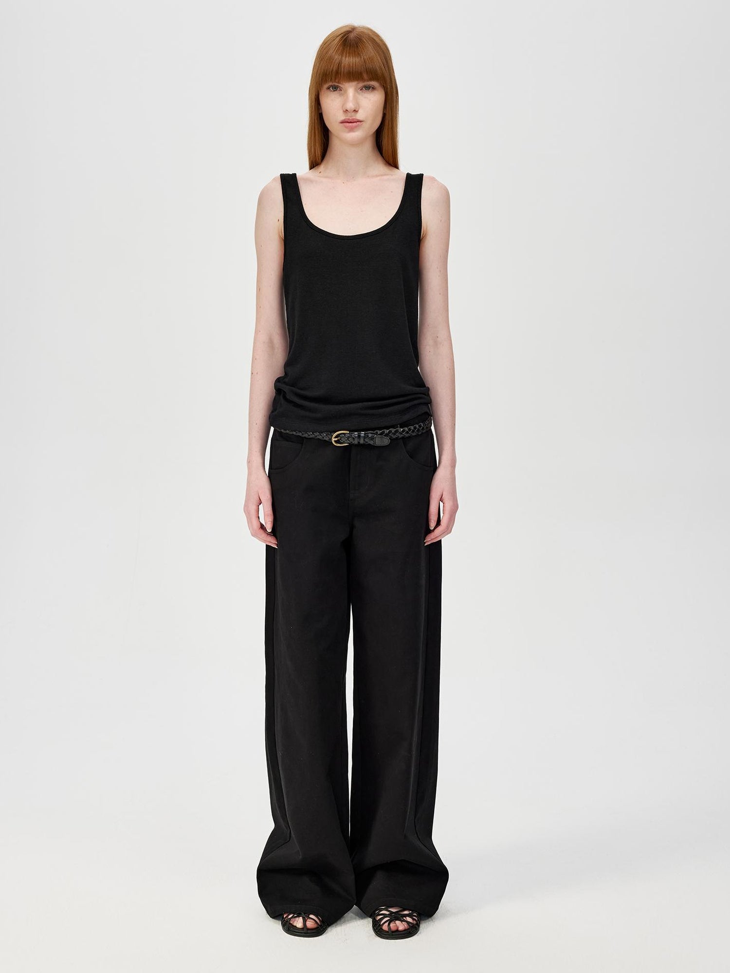 Northbutsouth Lightweight U Neck Linen Blend Relaxed Holiday Vest