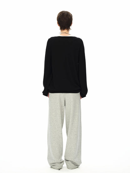 Northbutsouth Lightweight Wool V-Neck Loose Knit Sweater