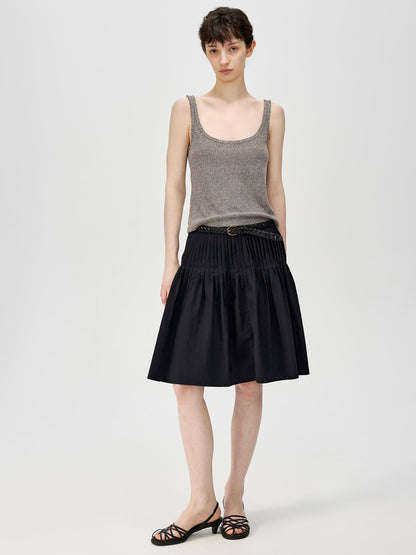 Northbutsouth Linen Relaxed Frayed Edge Ribbed Vest