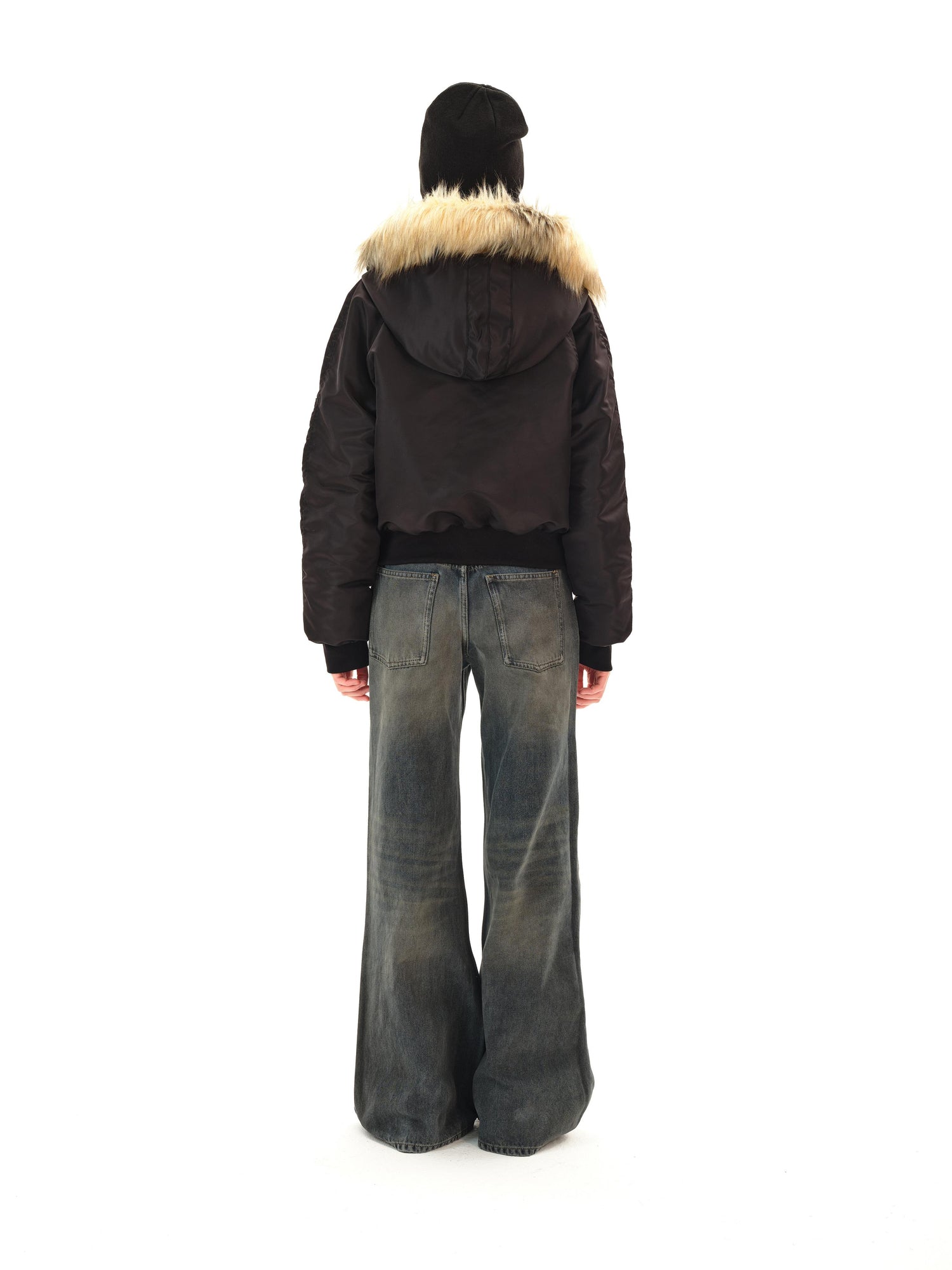 Northbutsouth Low Rise Flared Distressed Vintage Wash Jeans