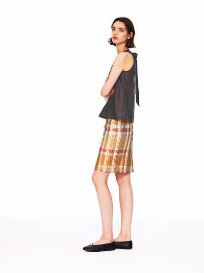 Northbutsouth Lustrous Ruched Back Tie Small V-neck Lightweight Women&