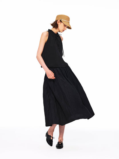Northbutsouth Lustrous Textured Ruched Low Waist Women&