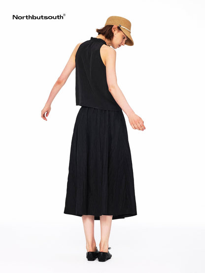 Northbutsouth Lustrous Textured Ruched Low Waist Women&