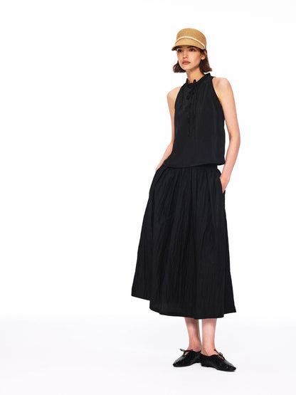 Northbutsouth Lustrous Textured Ruched Low Waist Women&