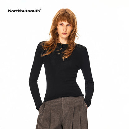 Northbutsouth_Machine_Washable_Merino_Wool_Crewneck_Slim_Fit_Knit_Women&