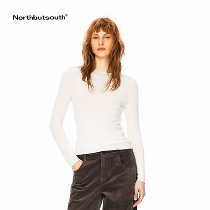 Northbutsouth_Machine_Washable_Merino_Wool_Crewneck_Slim_Fit_Knit_Women&