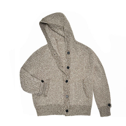 Northbutsouth_Mixed_Yarn_Wide_Placket_Button_Straight_Hooded_Women&