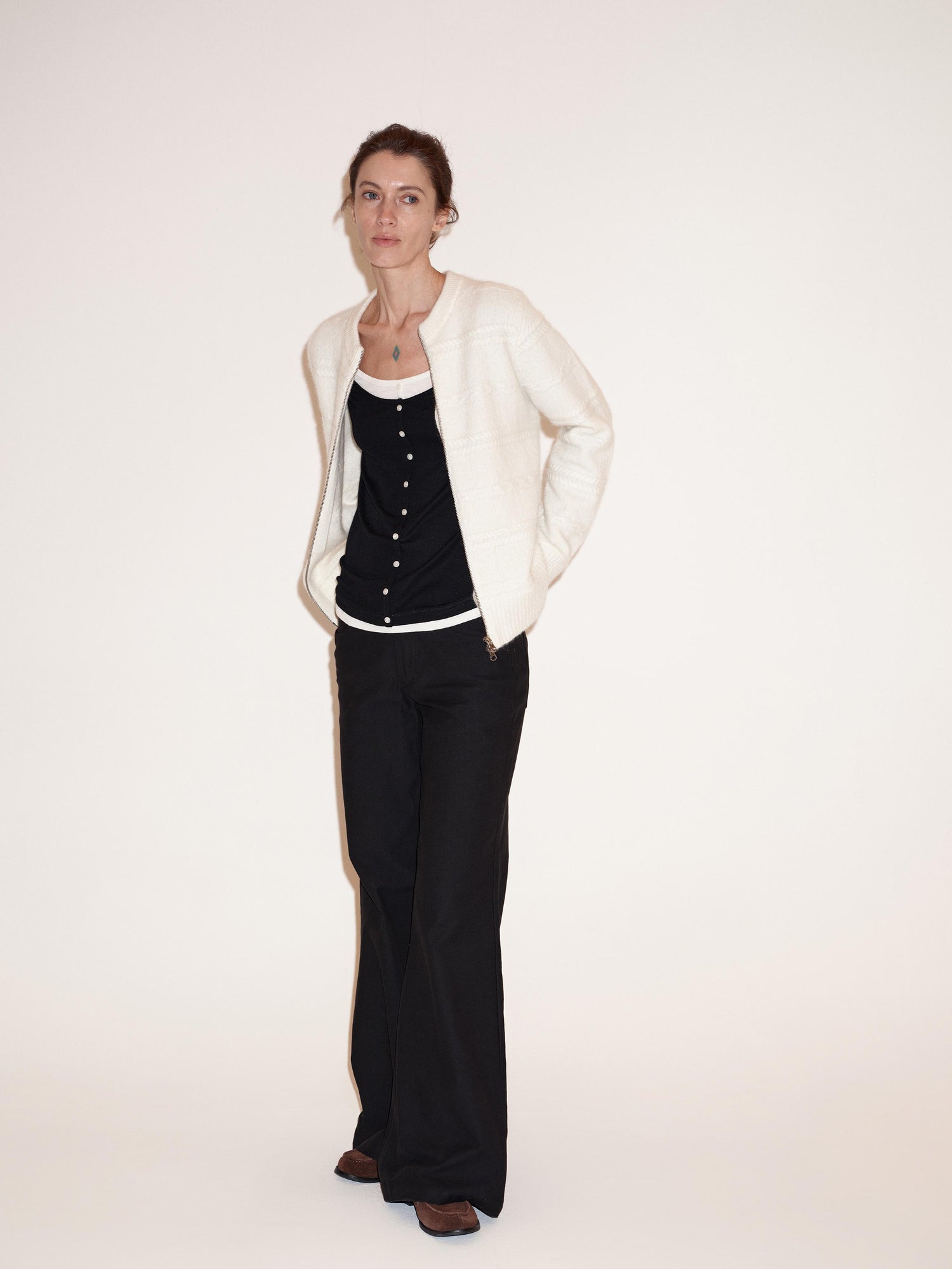 Northbutsouth Mohair Relief Cable Knit Cardigan