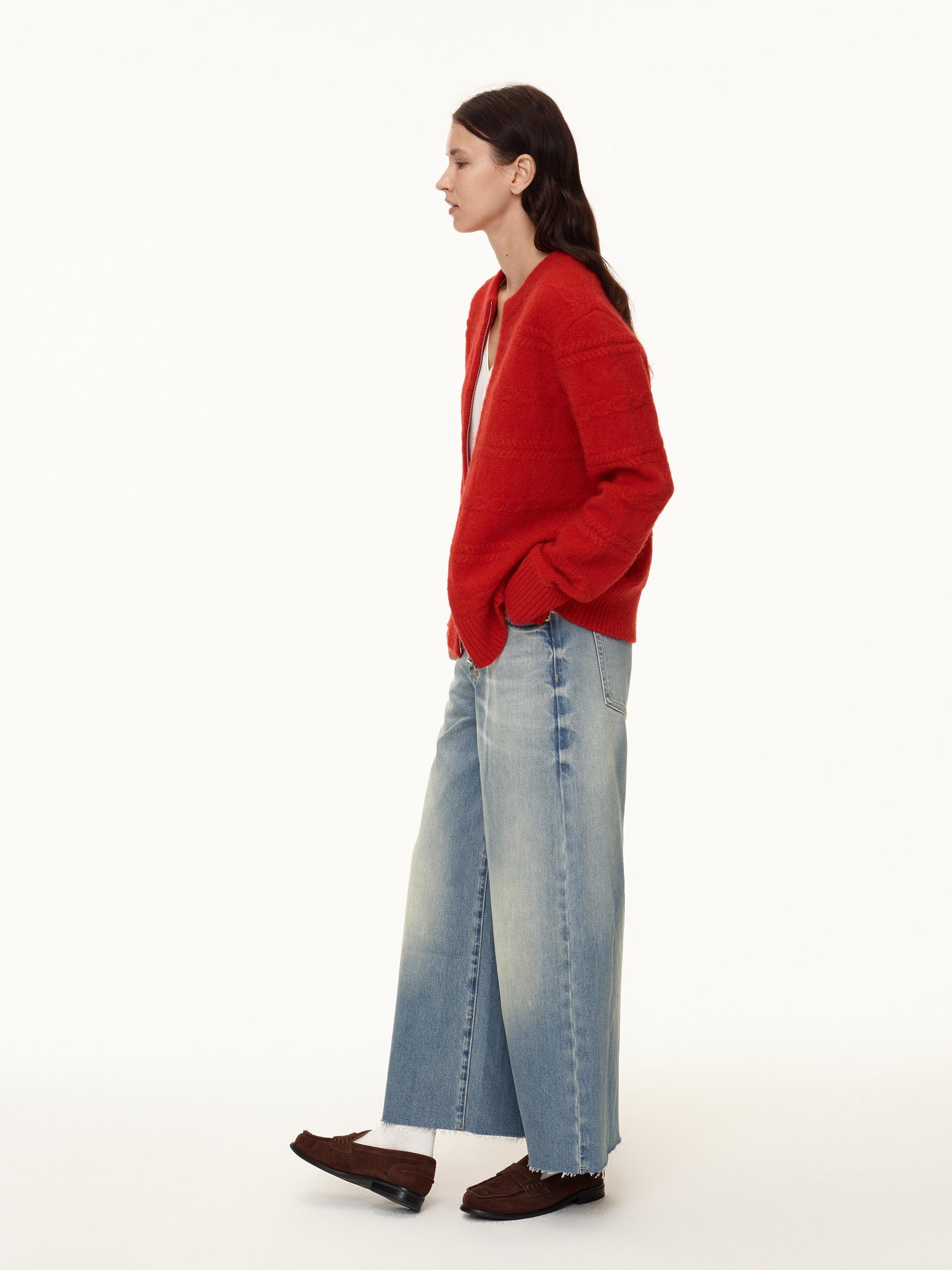 Northbutsouth Mohair Relief Cable Knit Cardigan
