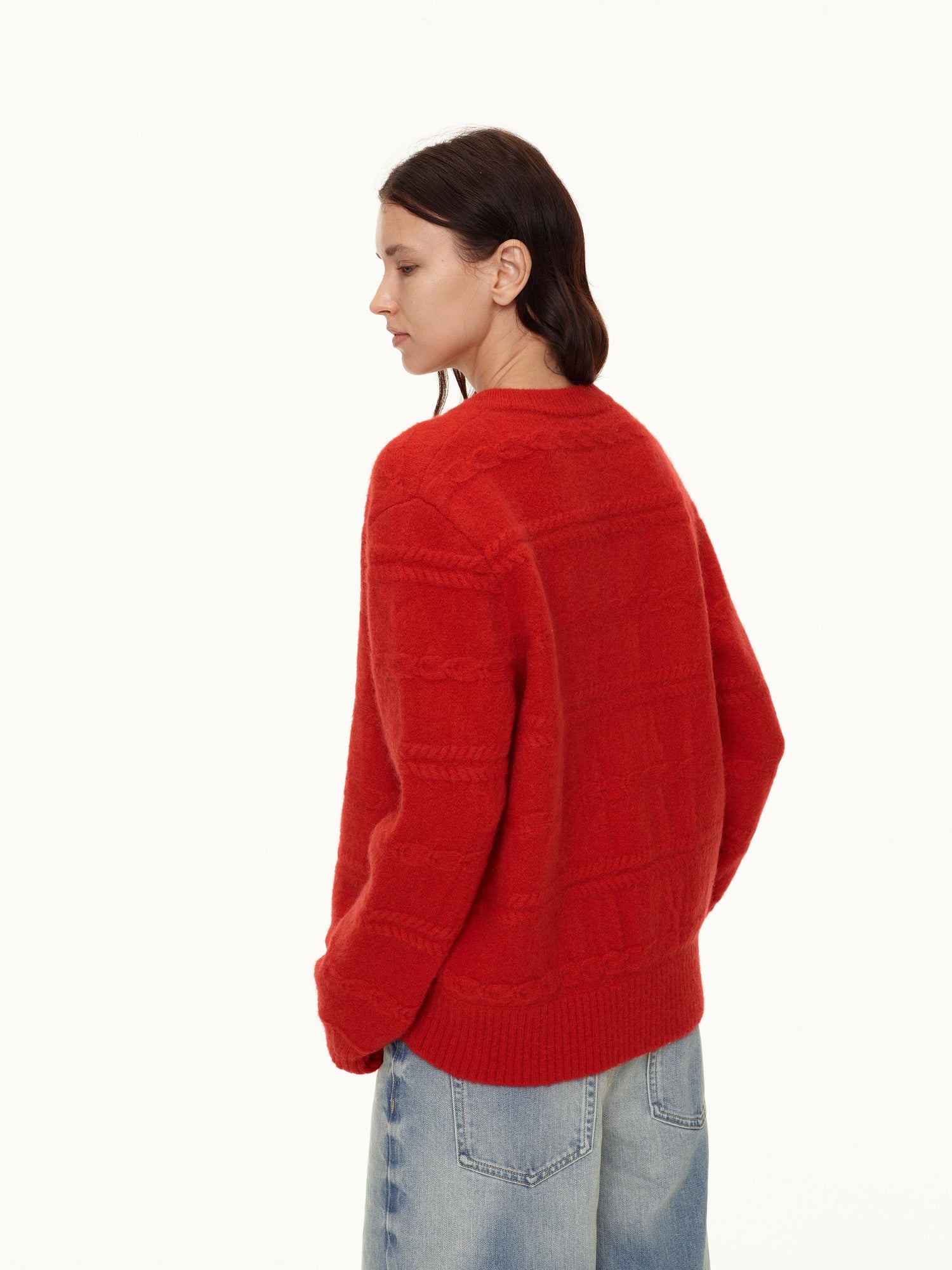 Northbutsouth Mohair Relief Cable Knit Cardigan