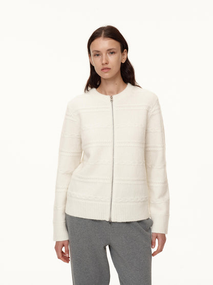 Northbutsouth Mohair Relief Cable Knit Cardigan