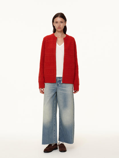 Northbutsouth Mohair Relief Cable Knit Cardigan