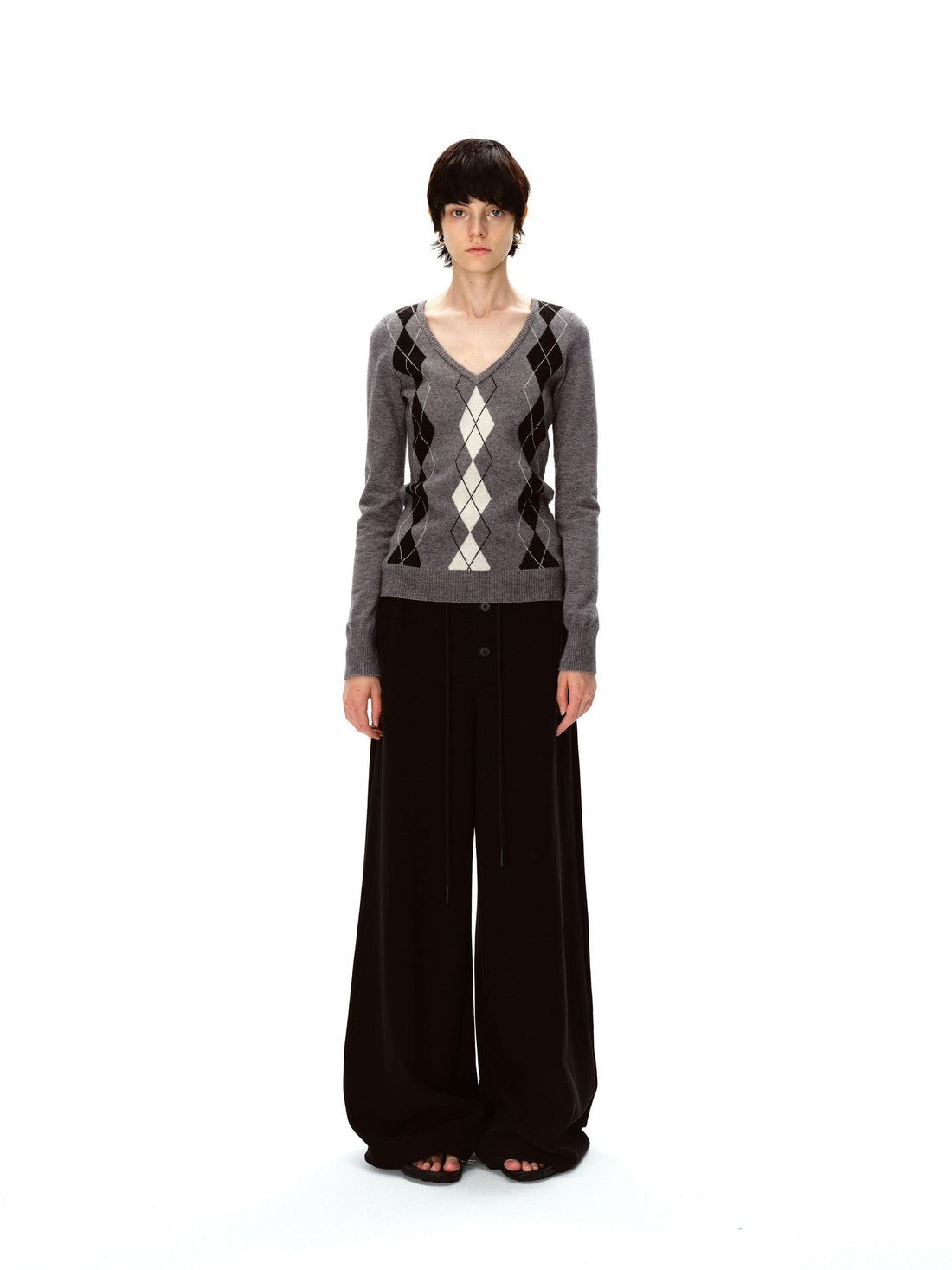 Northbutsouth Multi Button Drawstring Elastic Waist Casual Sweatpants