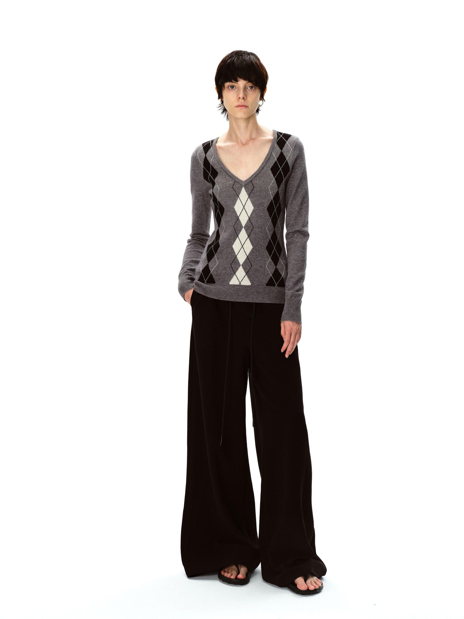 Northbutsouth Multi Button Drawstring Elastic Waist Casual Sweatpants