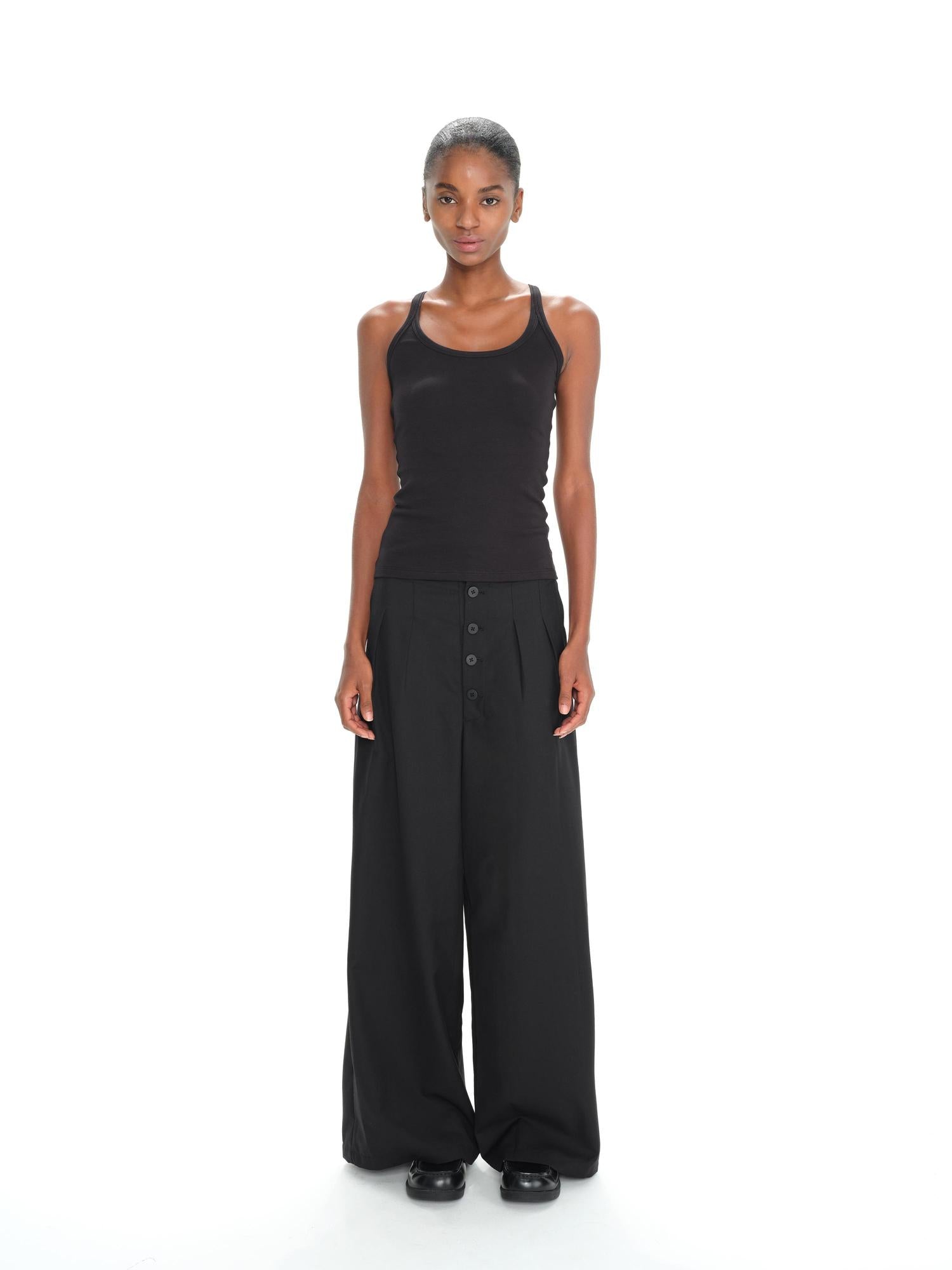 Northbutsouth Multi Button Relaxed Drop Crotch Trousers