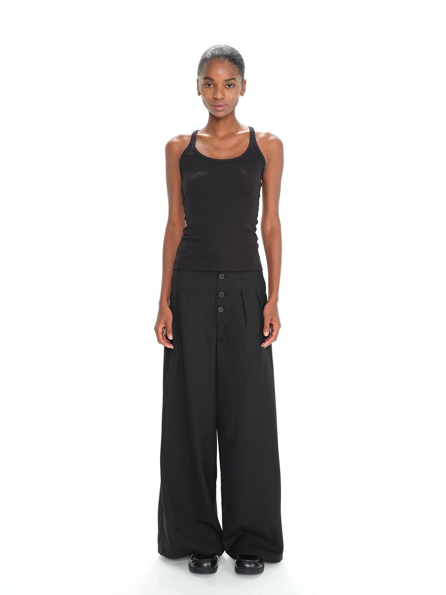 Northbutsouth Multi Button Relaxed Drop Crotch Trousers