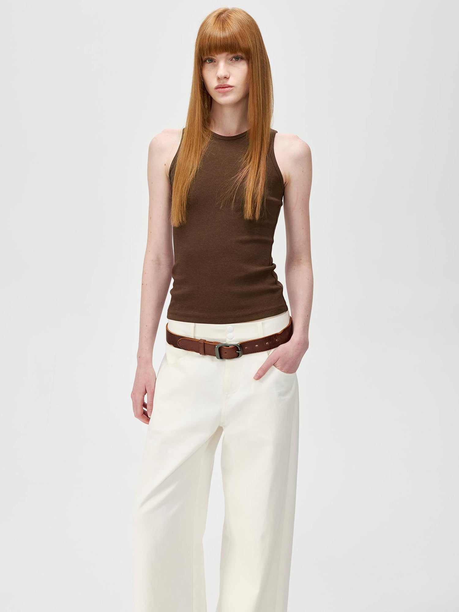 Northbutsouth Multi Color Round Neck Slim Fit Camisole With Side Support
