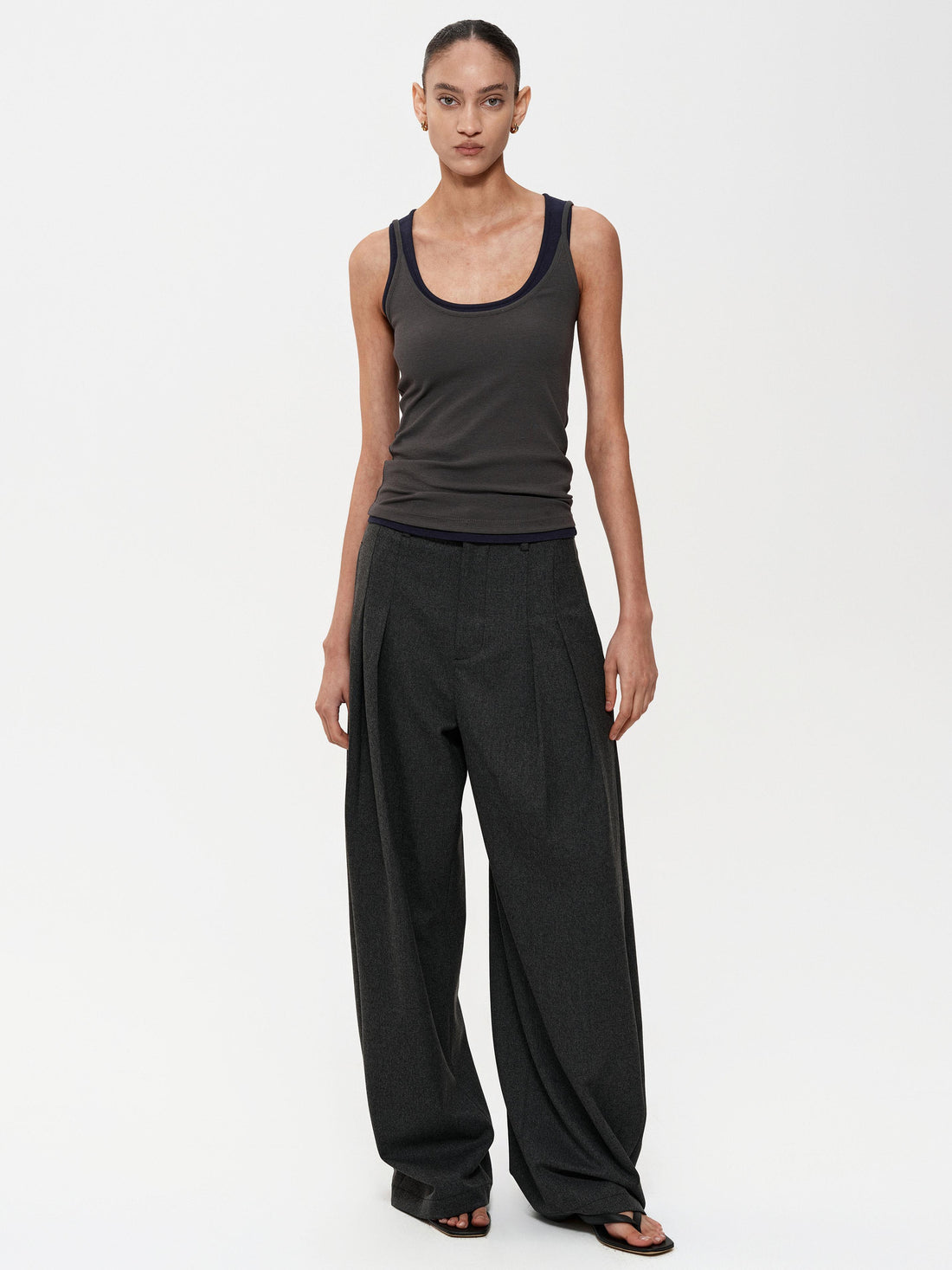 Northbutsouth Multi Color Slim Strap Camisole With Side Support Tummy Control V-neck T-shirt Long Sleeve