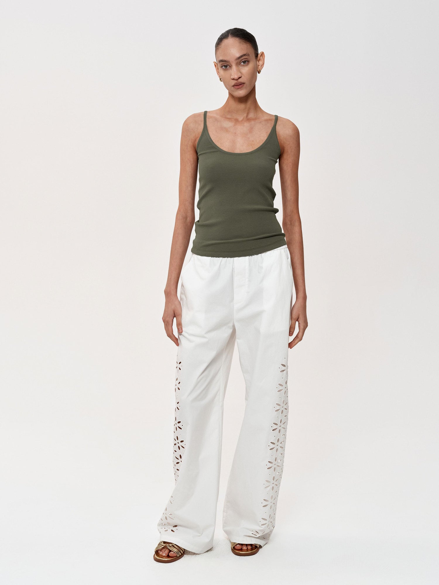 Northbutsouth Multi Color Slim Strap Camisole With Side Support Tummy Control V-neck T-shirt Long Sleeve