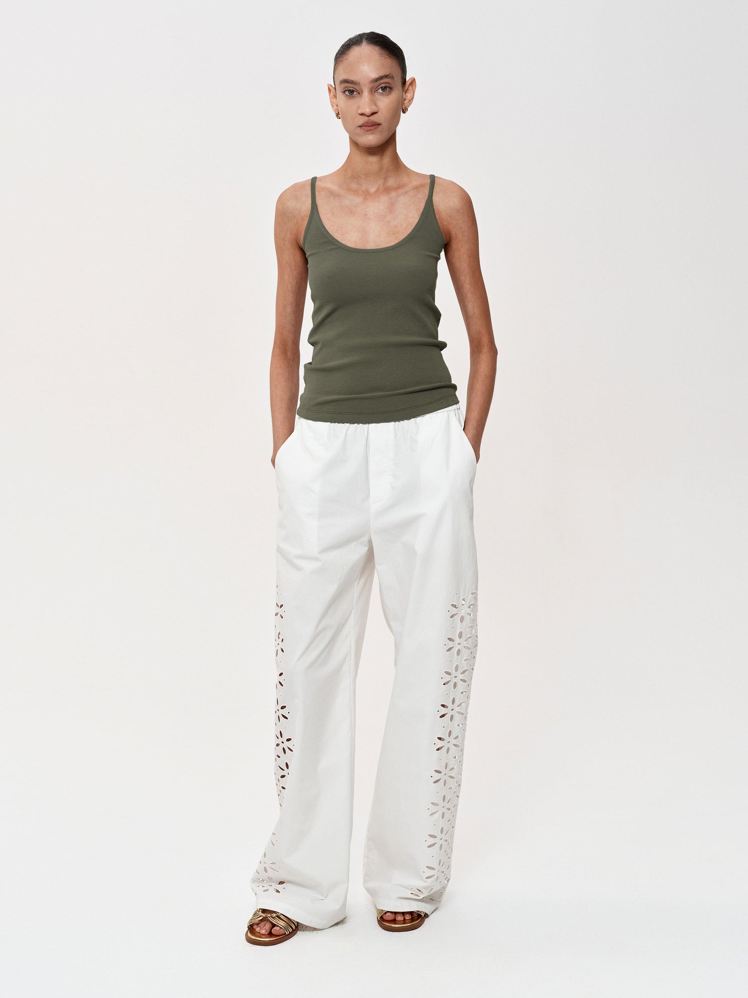 Northbutsouth Multi Color Slim Strap Camisole With Side Support Tummy Control V-neck T-shirt Long Sleeve